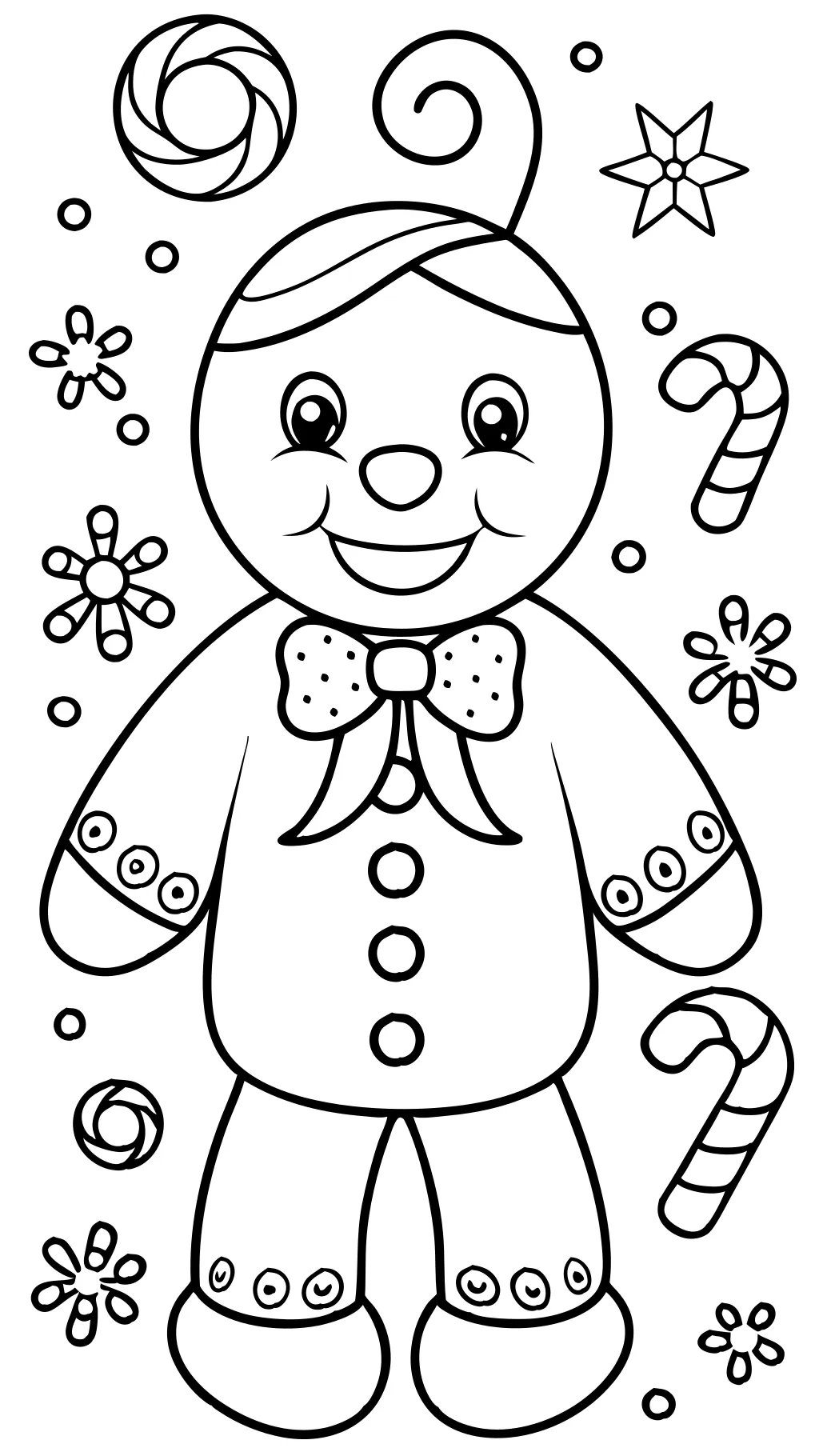 gingerbread man coloring page